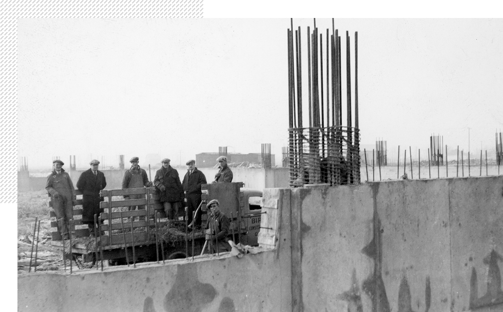The Bird construction team in Winnipeg in 1938