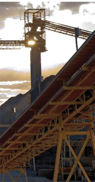 exterior shot of potash plant displaying equipment