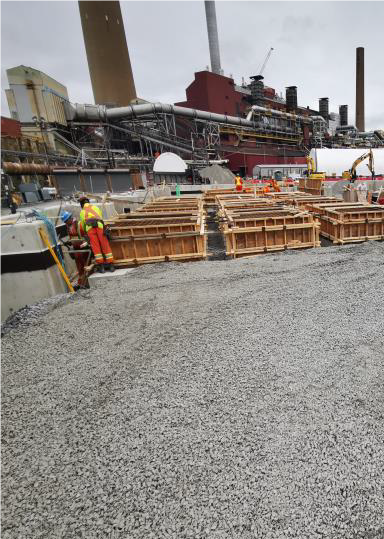exterior shot of site displaying equipment and structure