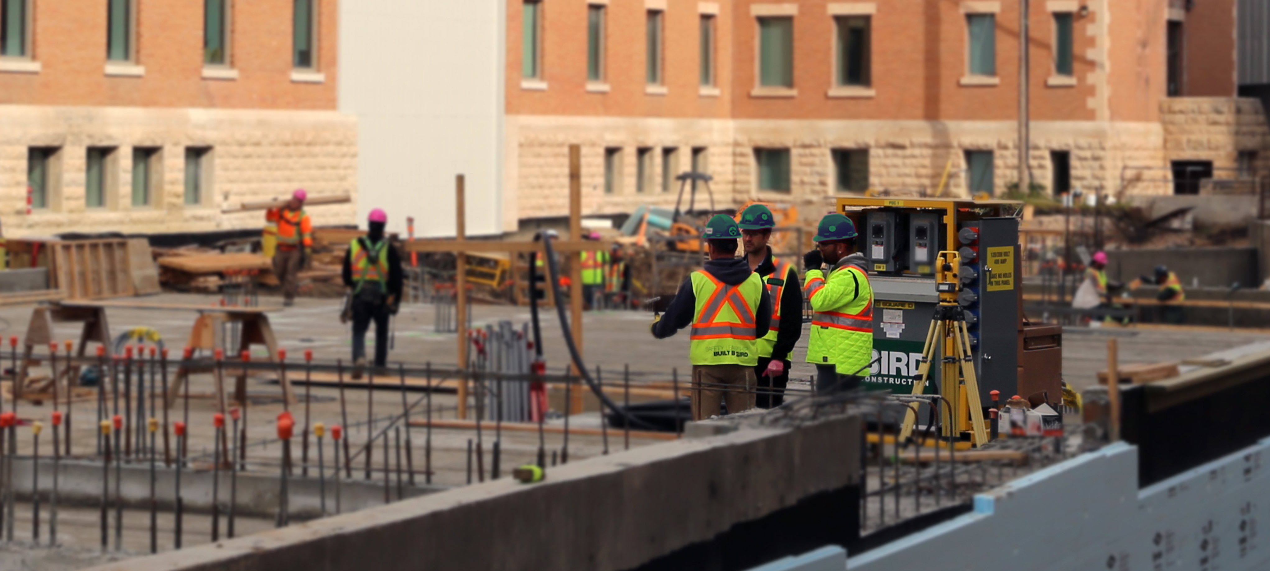Bird Construction employees in Winnipeg on a jobsite