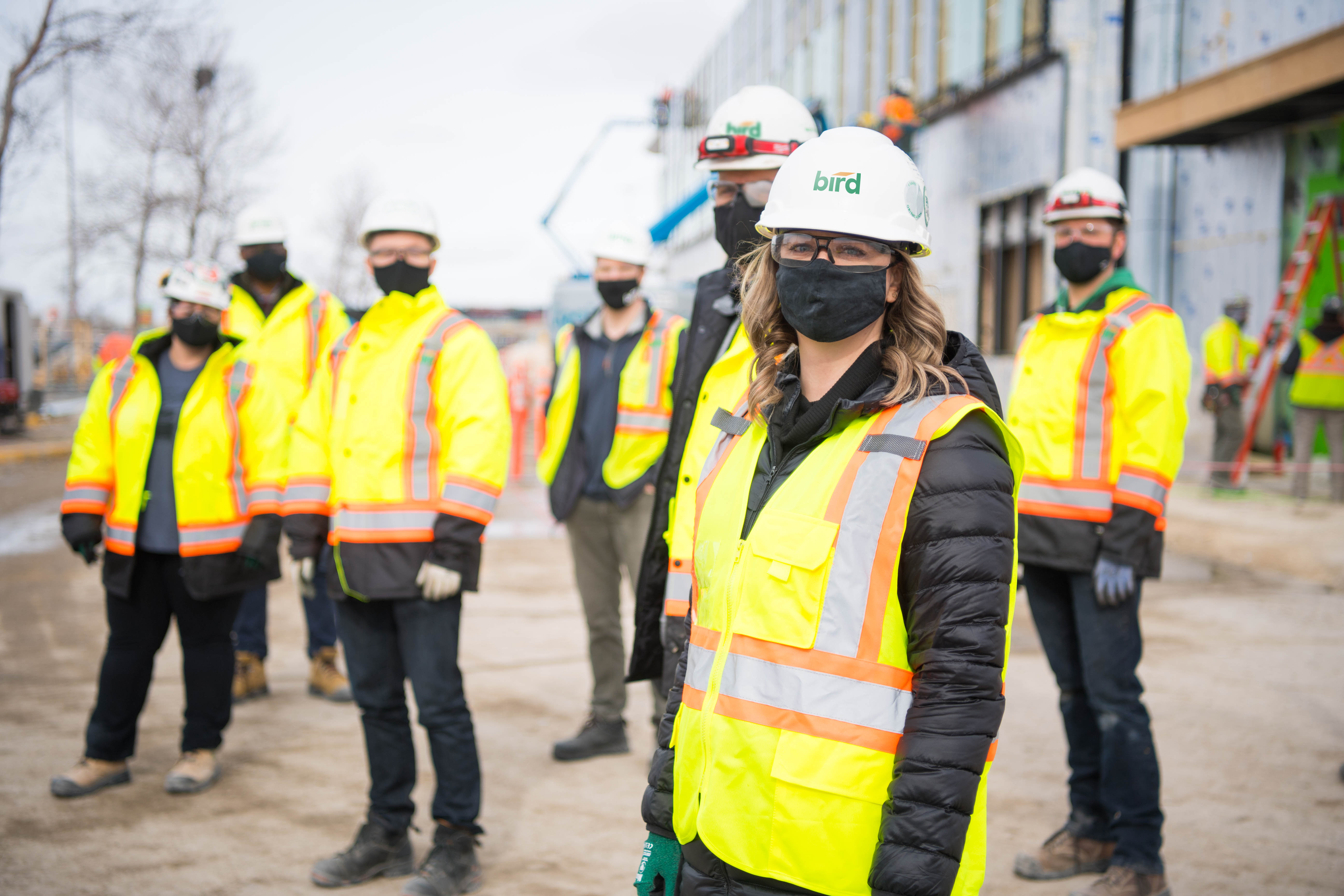 Group of workers in PPE