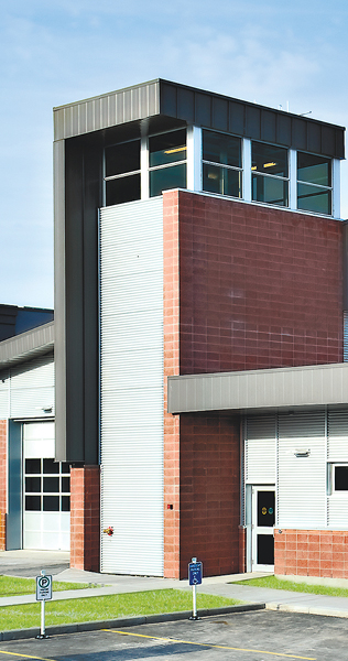 Brick and Steel Cladded Station Hose Tower with Clerestory