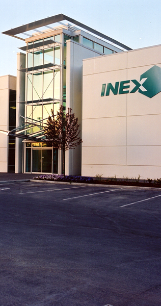 Glazed Entrance Tower with Ornamental Steel Roof Feature