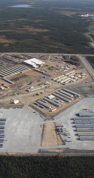 Aerial View of Construction Progress on Large Site