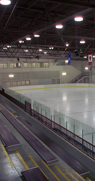 Hockey Arena with Bench Seating