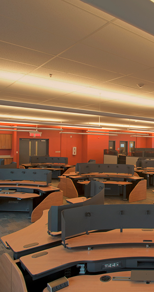 Interior of OPP building showing open plan working area