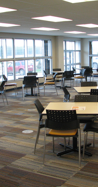 Interior of Suncor Business Centre showing seating area