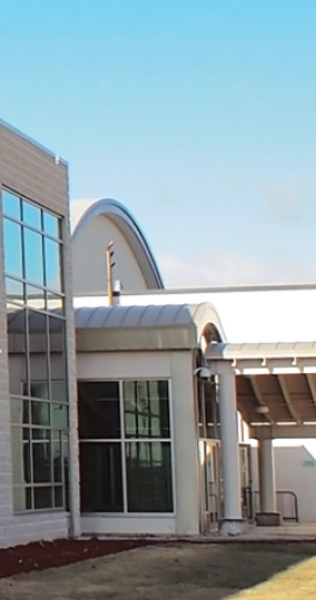 Entrance to the CFB Shilo Fitness Centre showing windowed facade