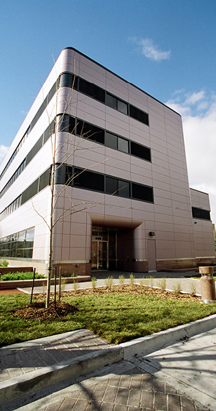 Panelled Building Facade with Chamferred Corners