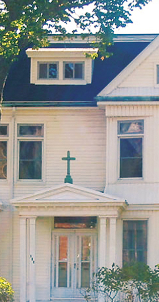 Exterior entrance of a hospice in Greater Saint John 