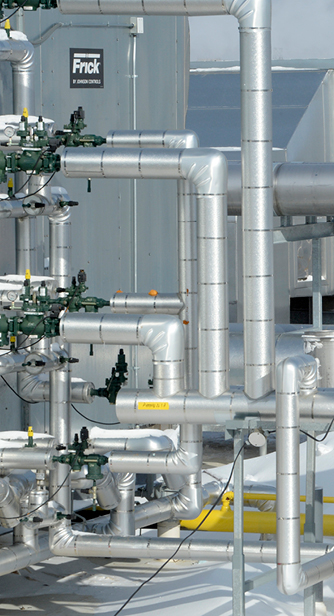 Piping and equipment at Maple Leaf Foods Processing Facility