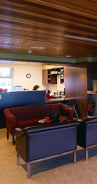 Interior of the Tideview Terrace Nursing Home showing seating area