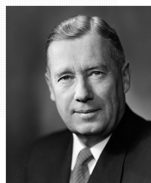 Black and white headshot of Donald Staurt in 1953