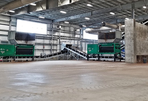 Calgary Composting Facility large open floorspace