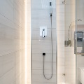 Interior of Stack modular unit showing shower