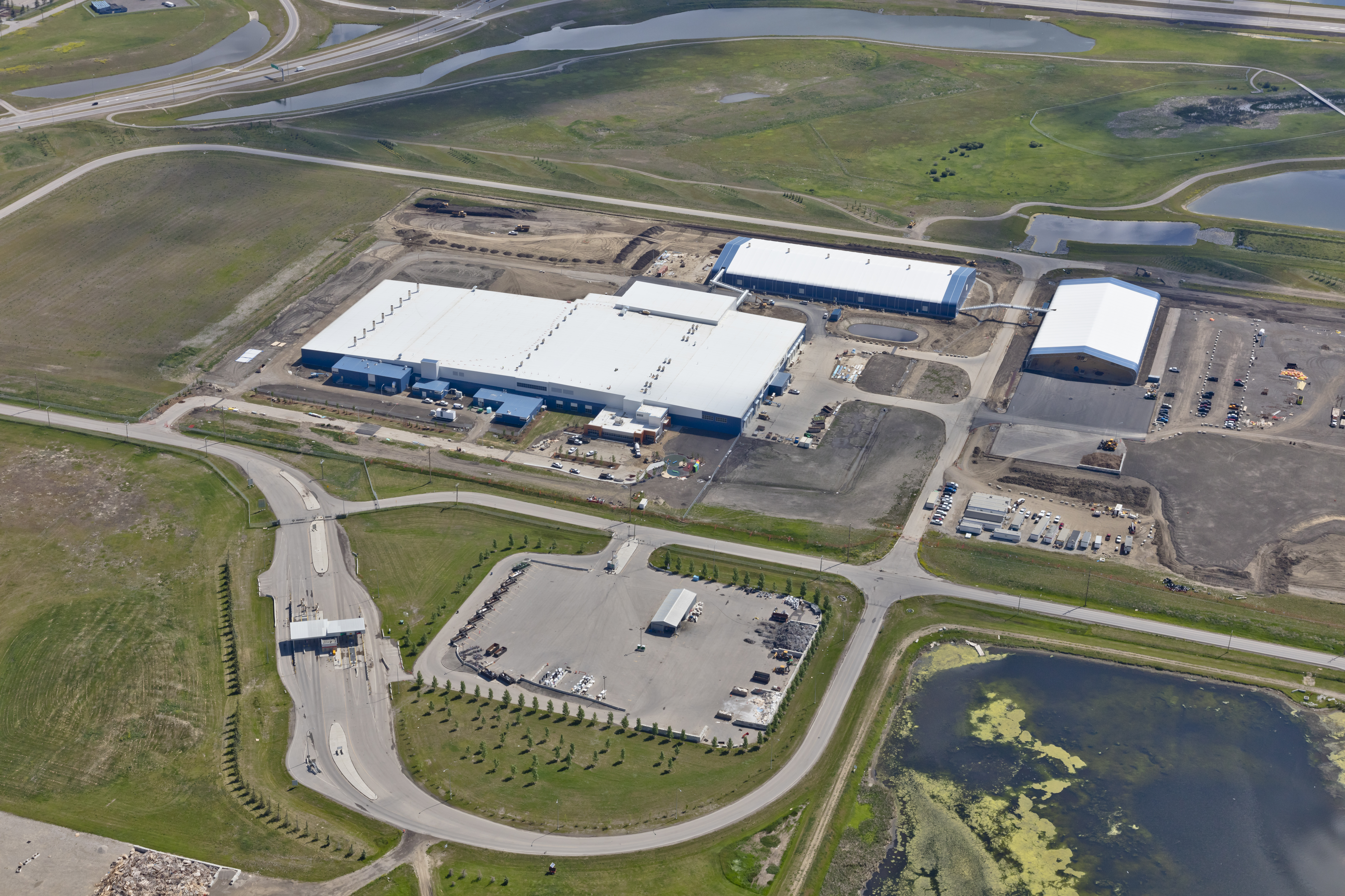 Aerial view of Calgary Compost Facility