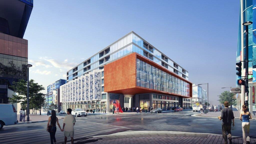 Rendering of The Mills mixed-use development