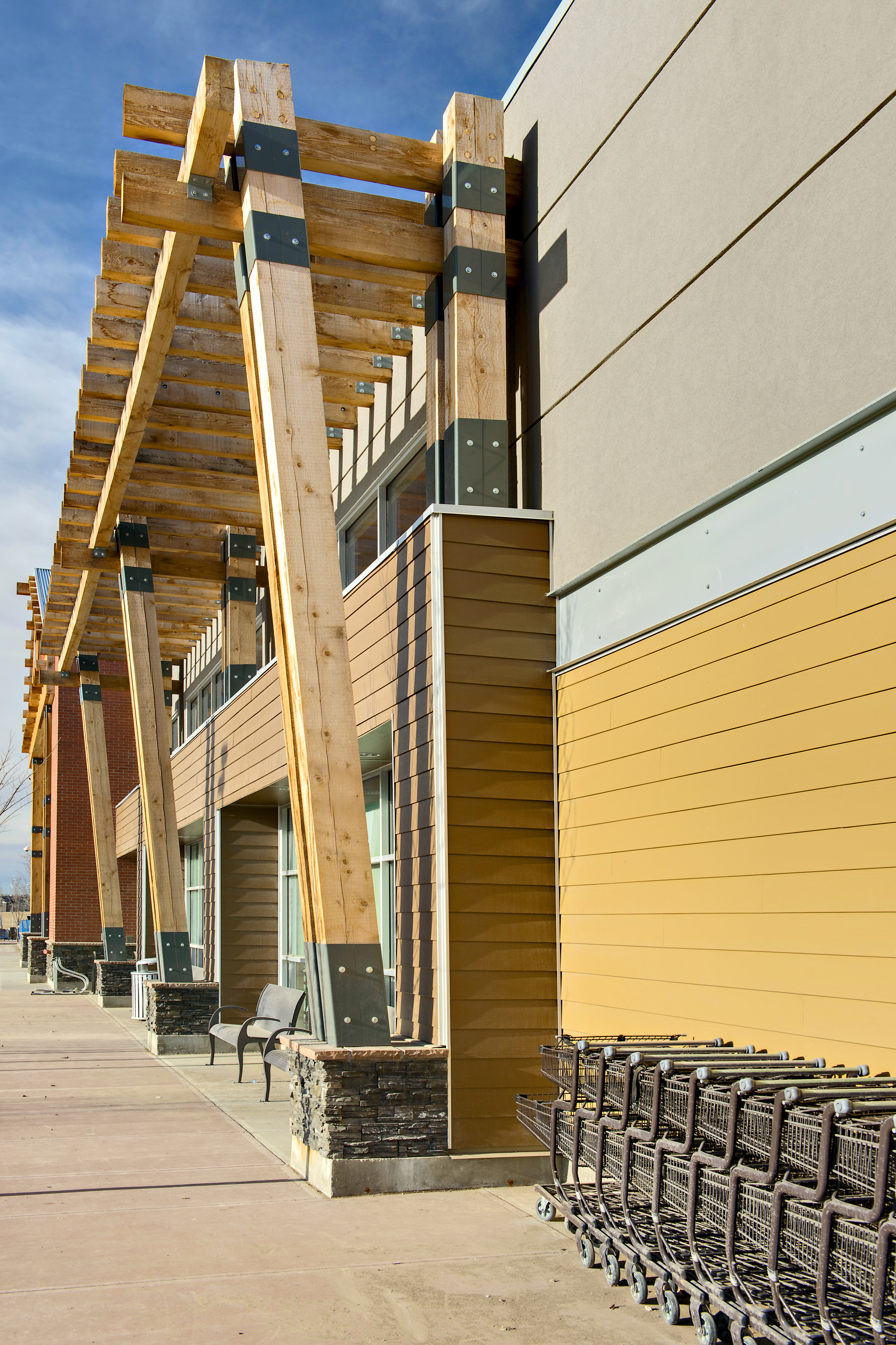 Close up of wall showing exterior finishes