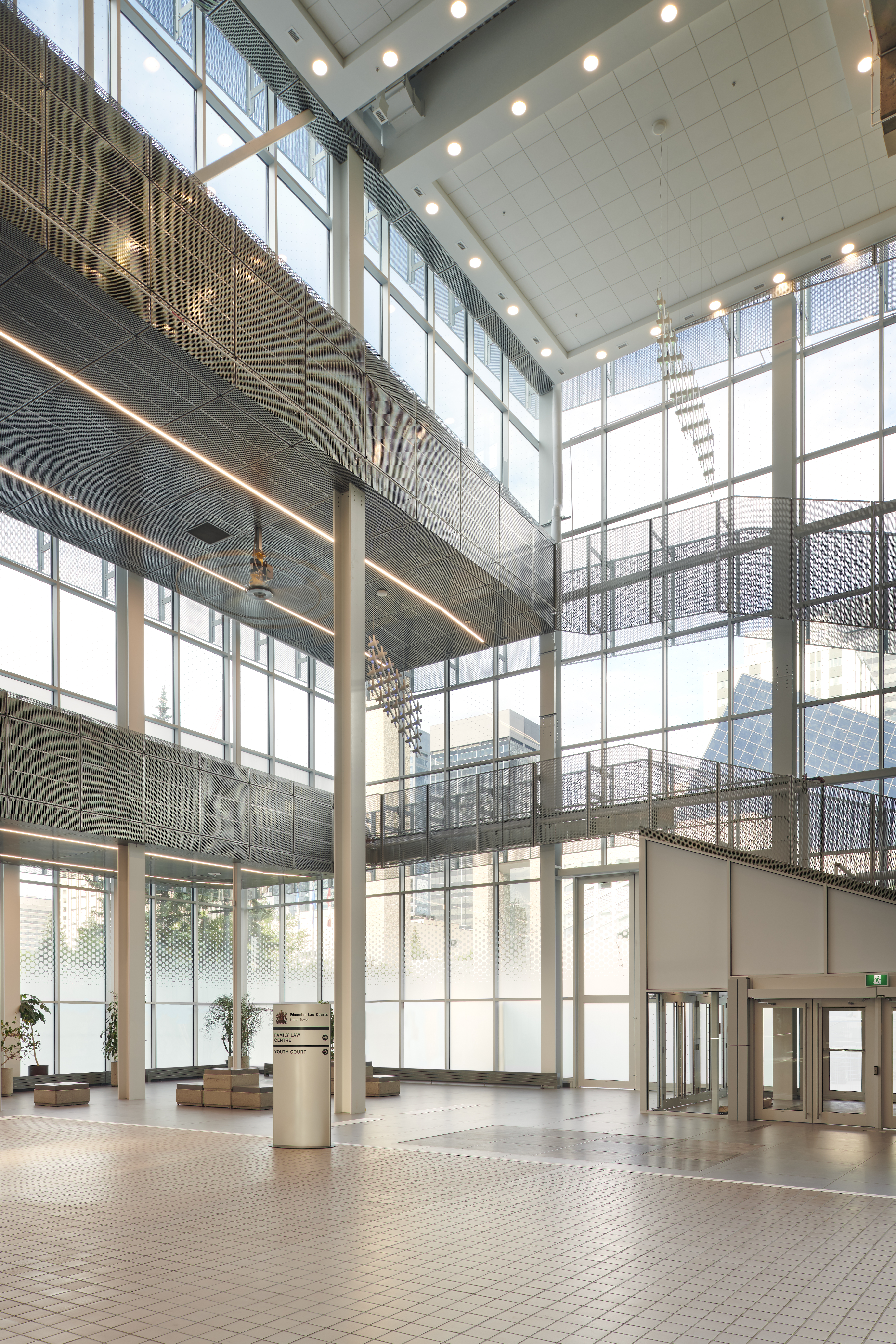 Edmonton Law Courts Galleria Renovation interior showing lobby