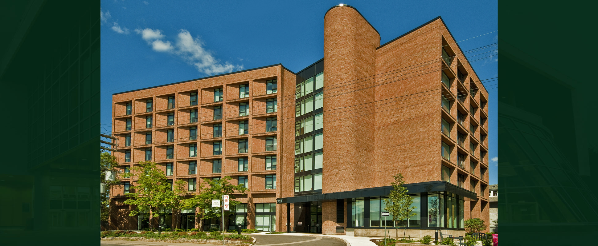 Exterior of the 717 Broadview Avenue apartments showing front facade and entrance