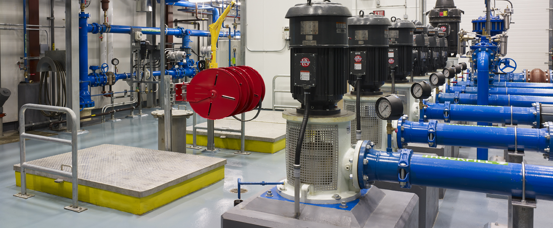 Anzac Water Reservoir & Pump Station interior showing machinery