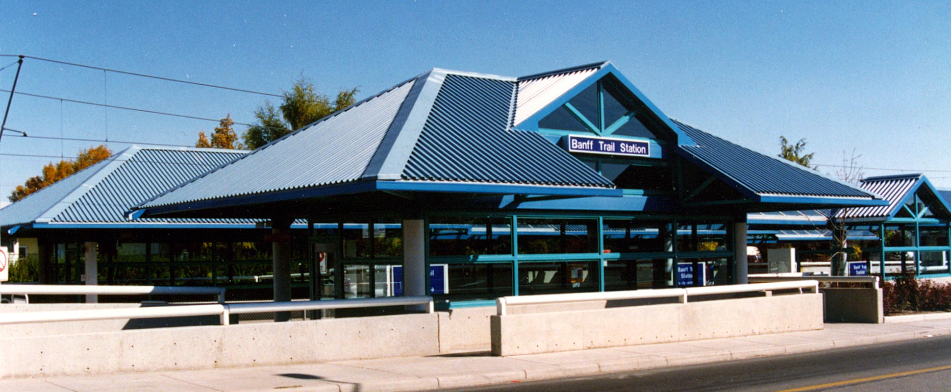 Exterior of the Banff Trail Light Rail Transit Passenger Building