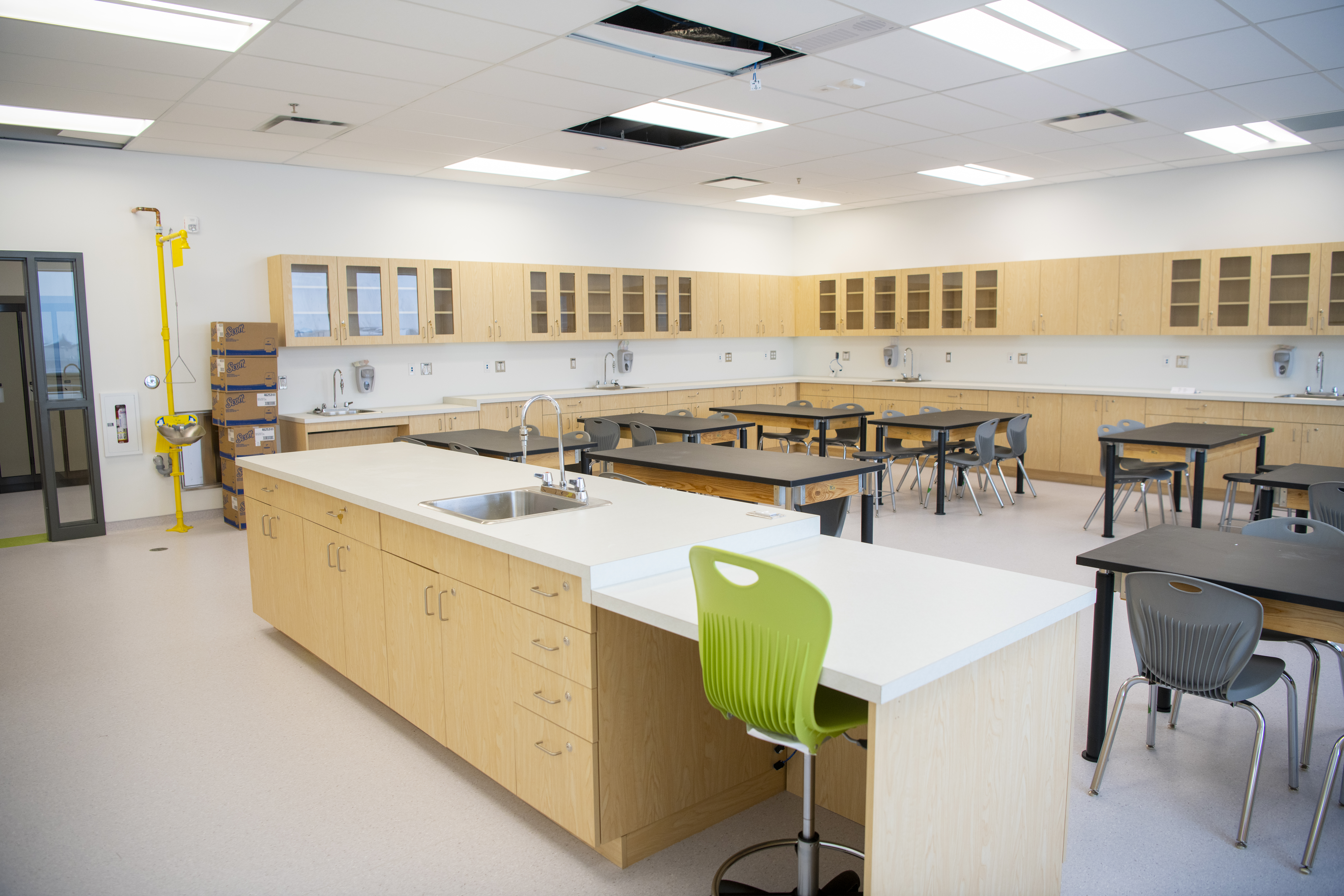 Interior of Bison Run Elementary School classroom