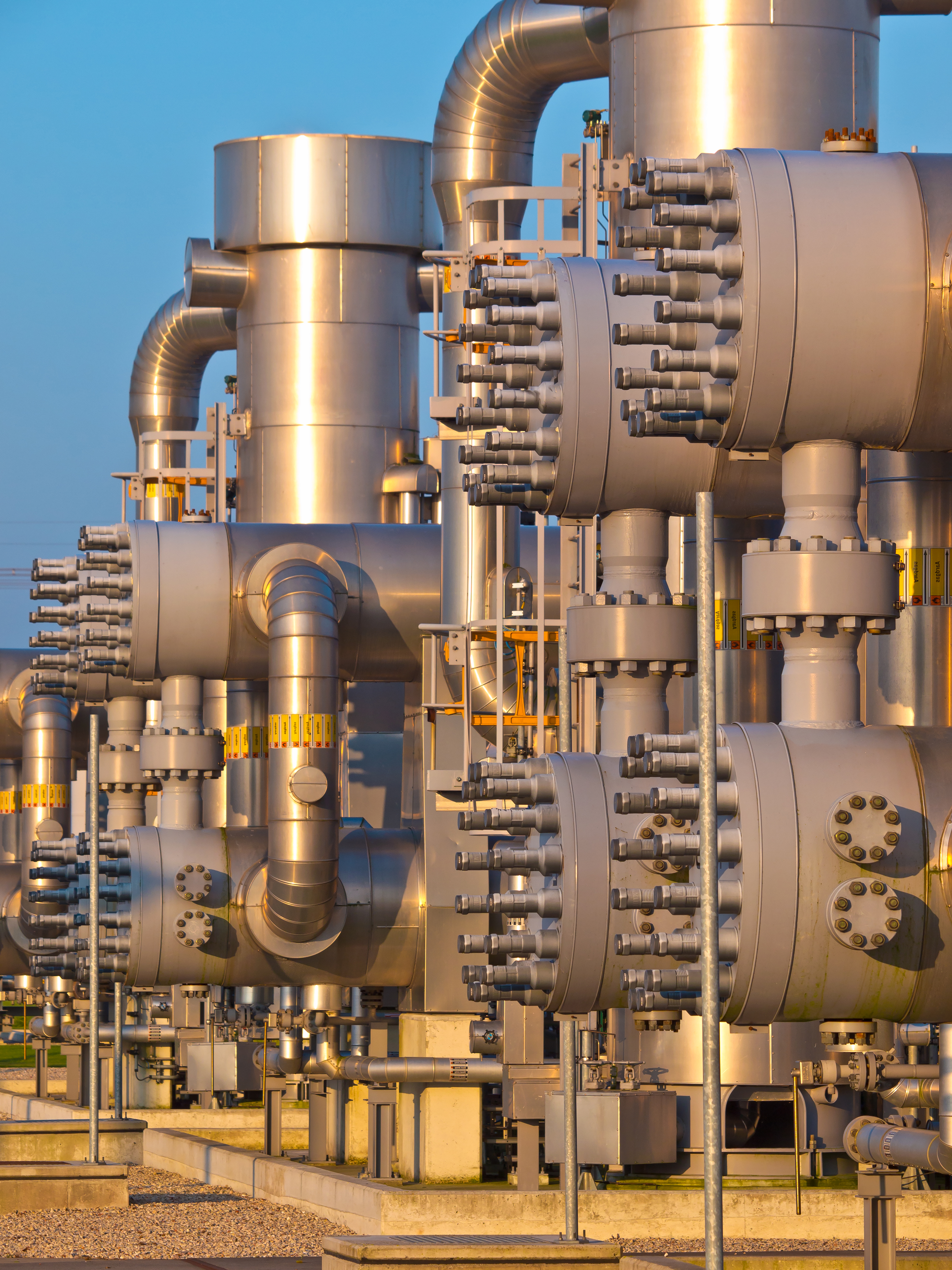 Close up of Natural Gas Processing Plant
