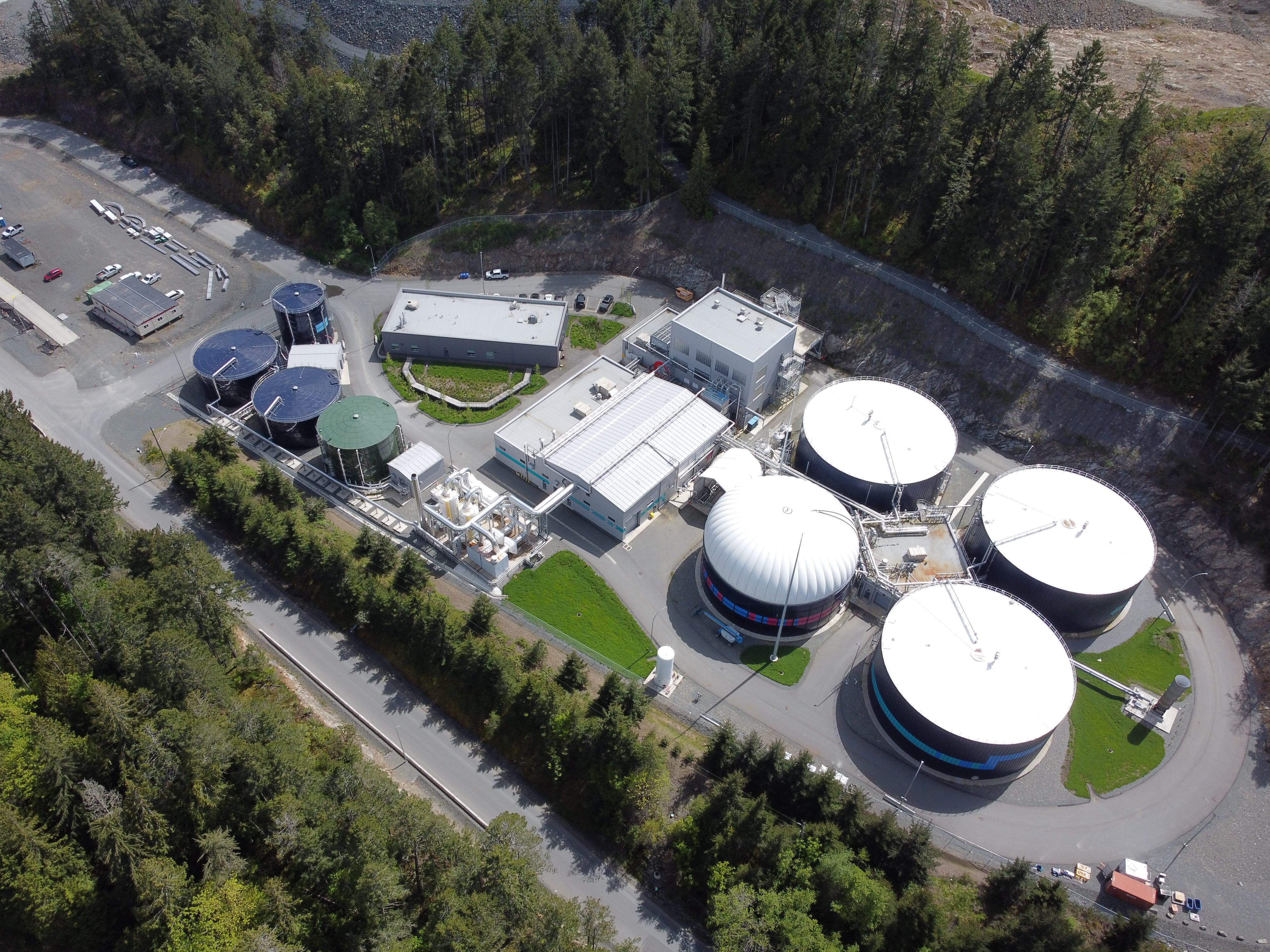 Aerial view of Capital Regional District Residuals Treatment Facility Project