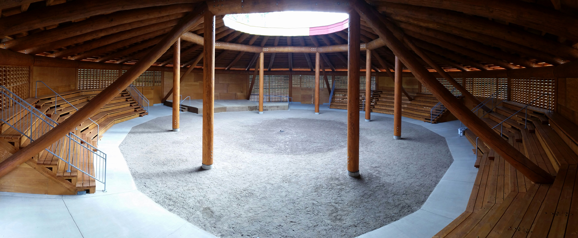 Fort Nelson First Nation’s Wellness Centre and Dance Arbor interior meeting room with skylight