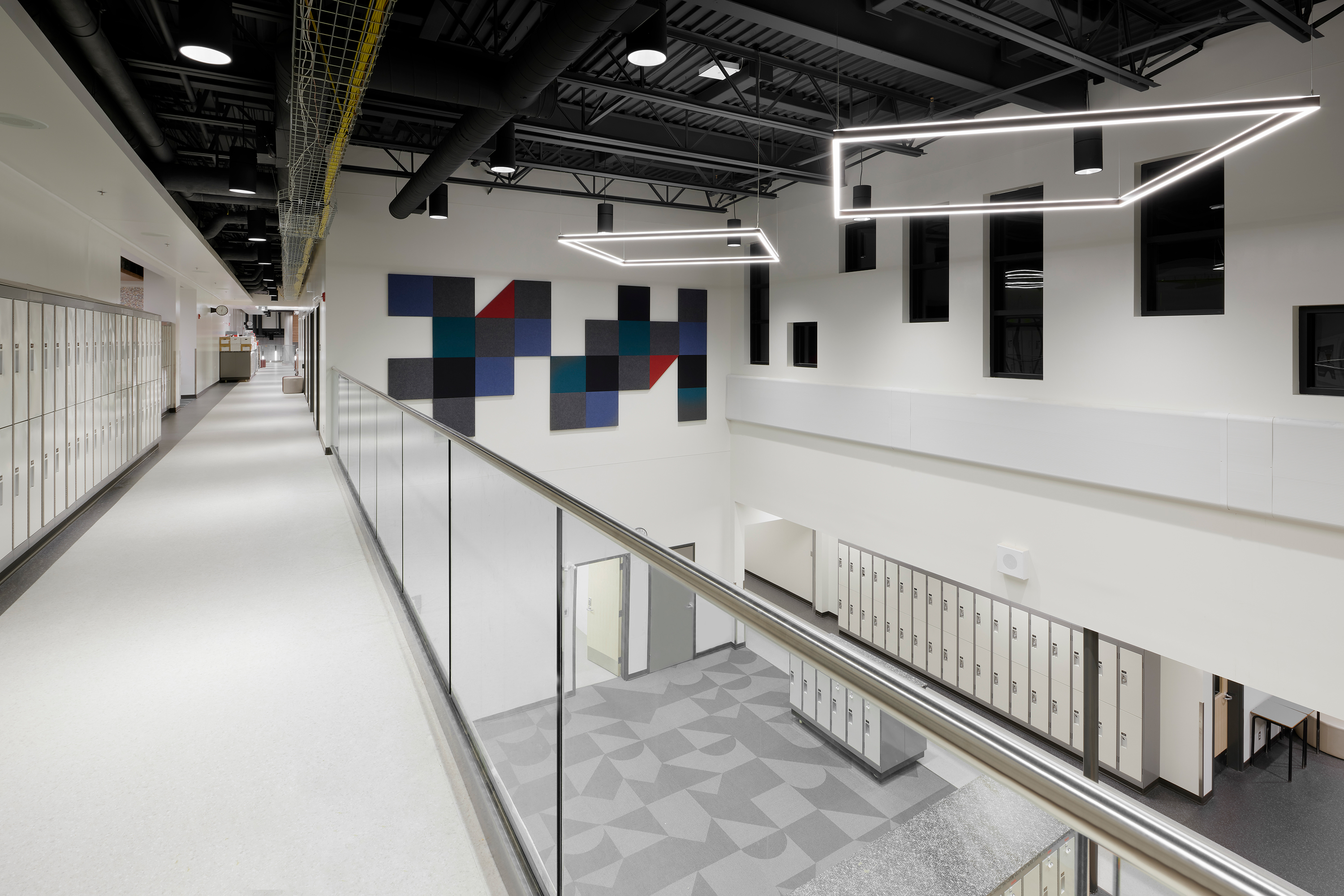 Highlands School upstairs wall panels