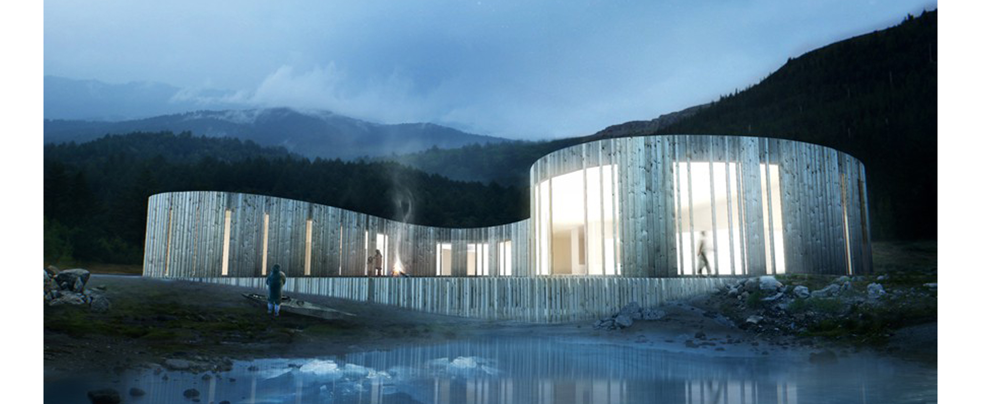 Rendering of Illusuak Cultural Centre exterior