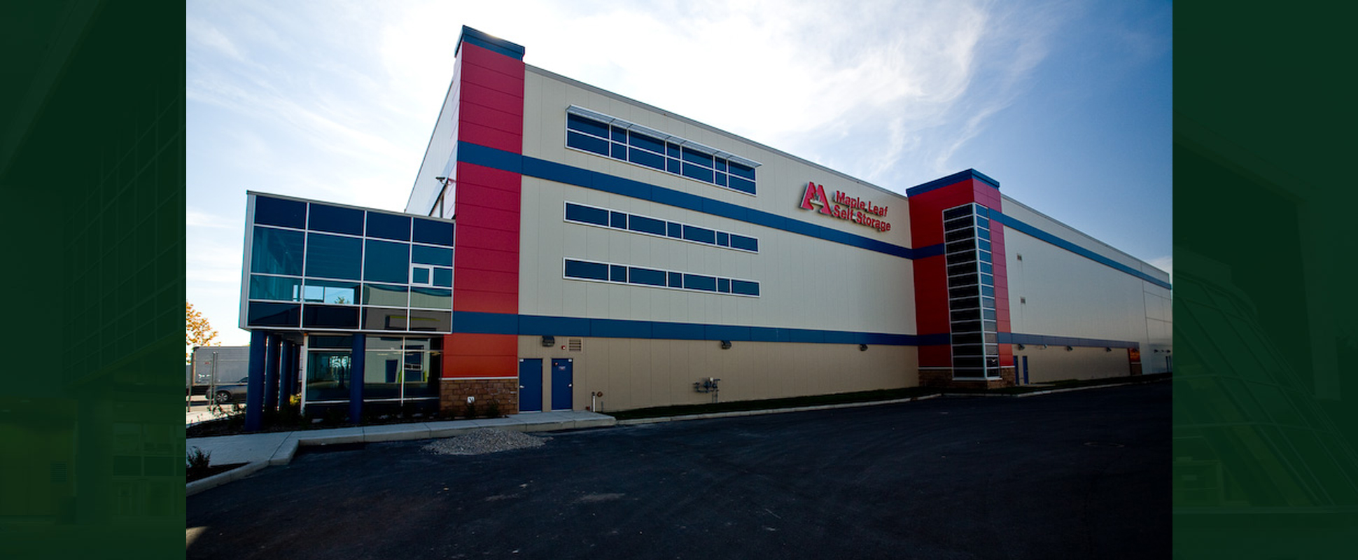 Larco Office and Warehouse exterior showing building signage 