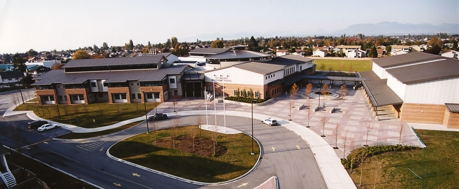 Overhead view of McMath Secondary School