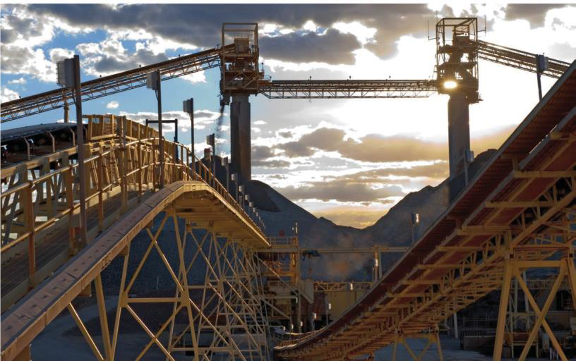 Exterior of potash plant displaying equipment