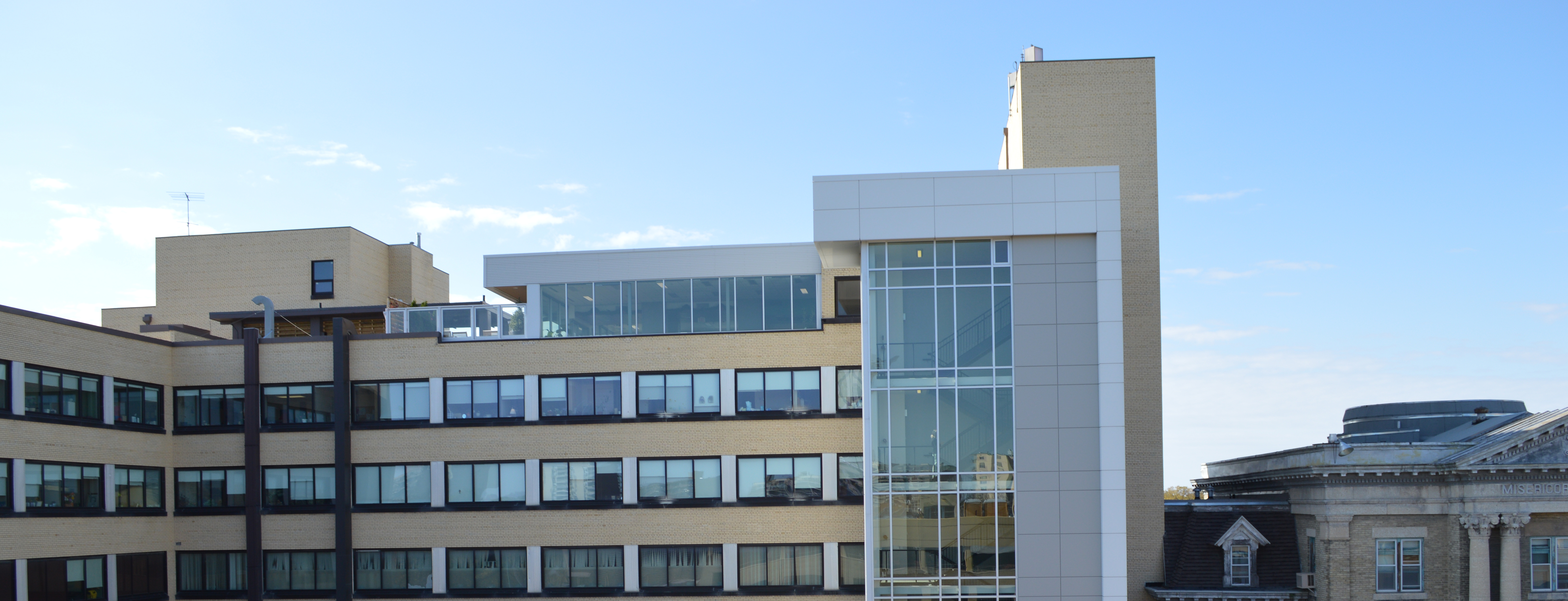 Exterior of Misericordia Health Centre Stairwell