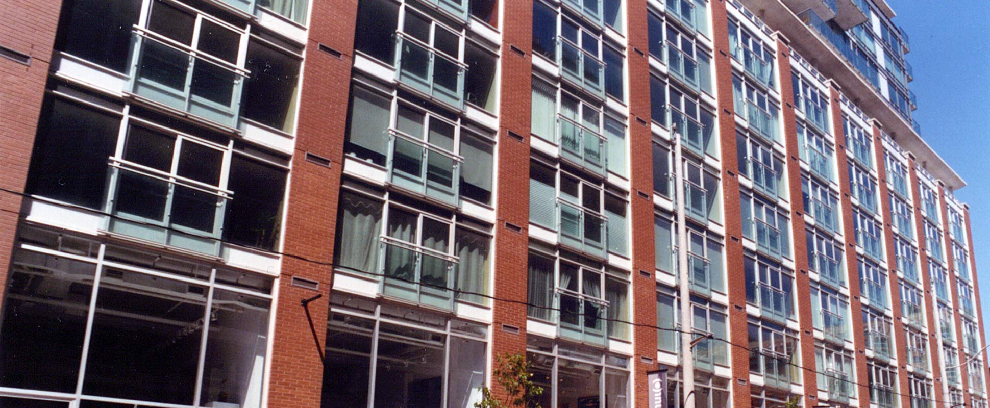 MOZO Condominiums exterior showing close up of facade