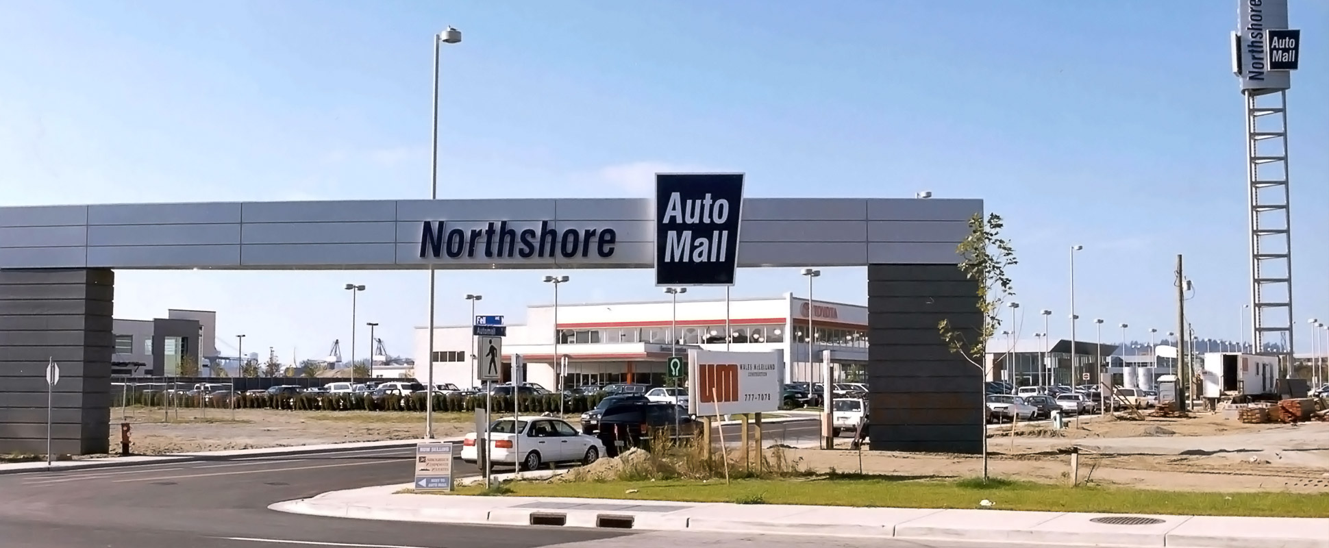 Northshore Automall exterior showing entrance signage