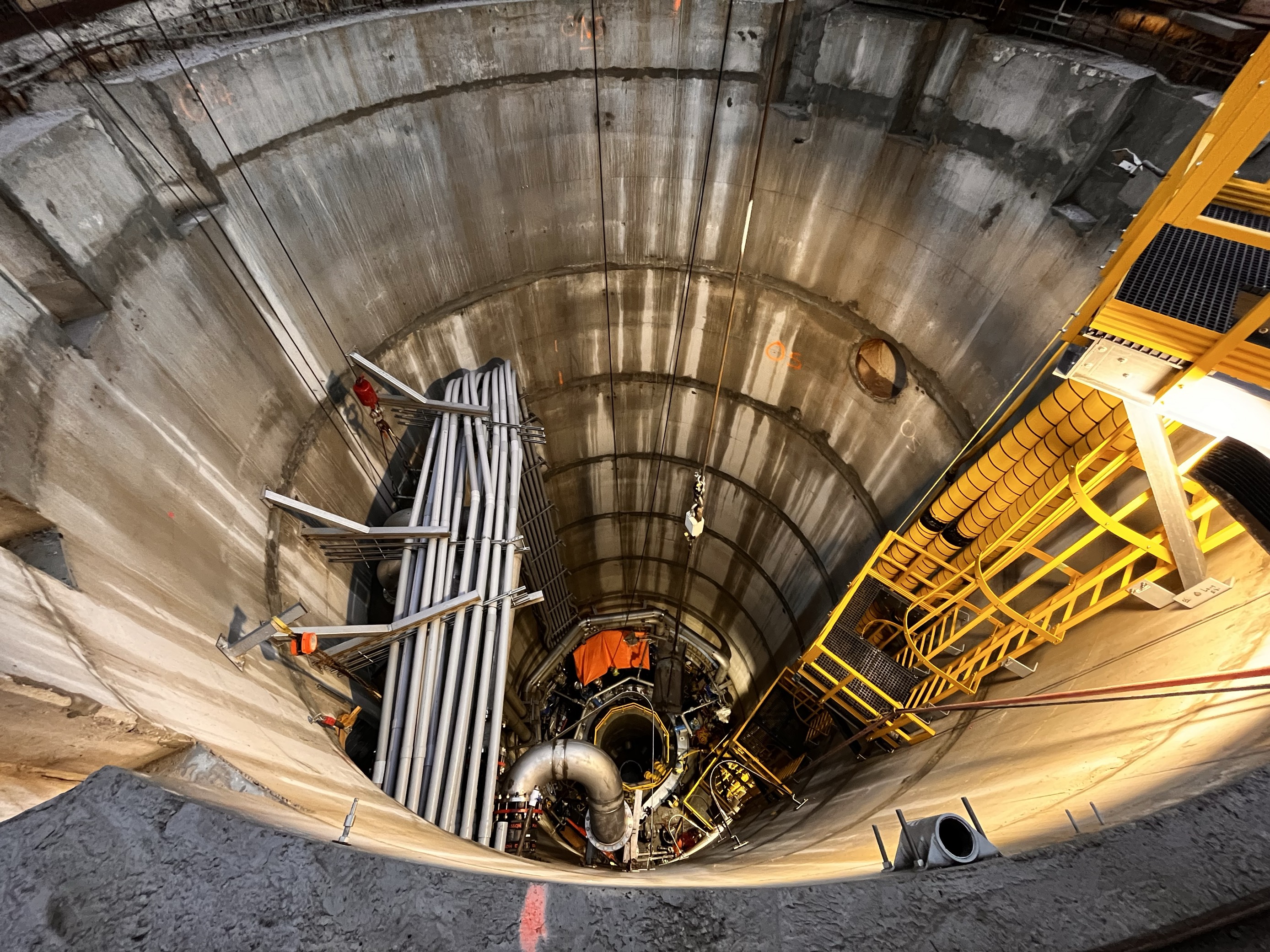 large concrete well