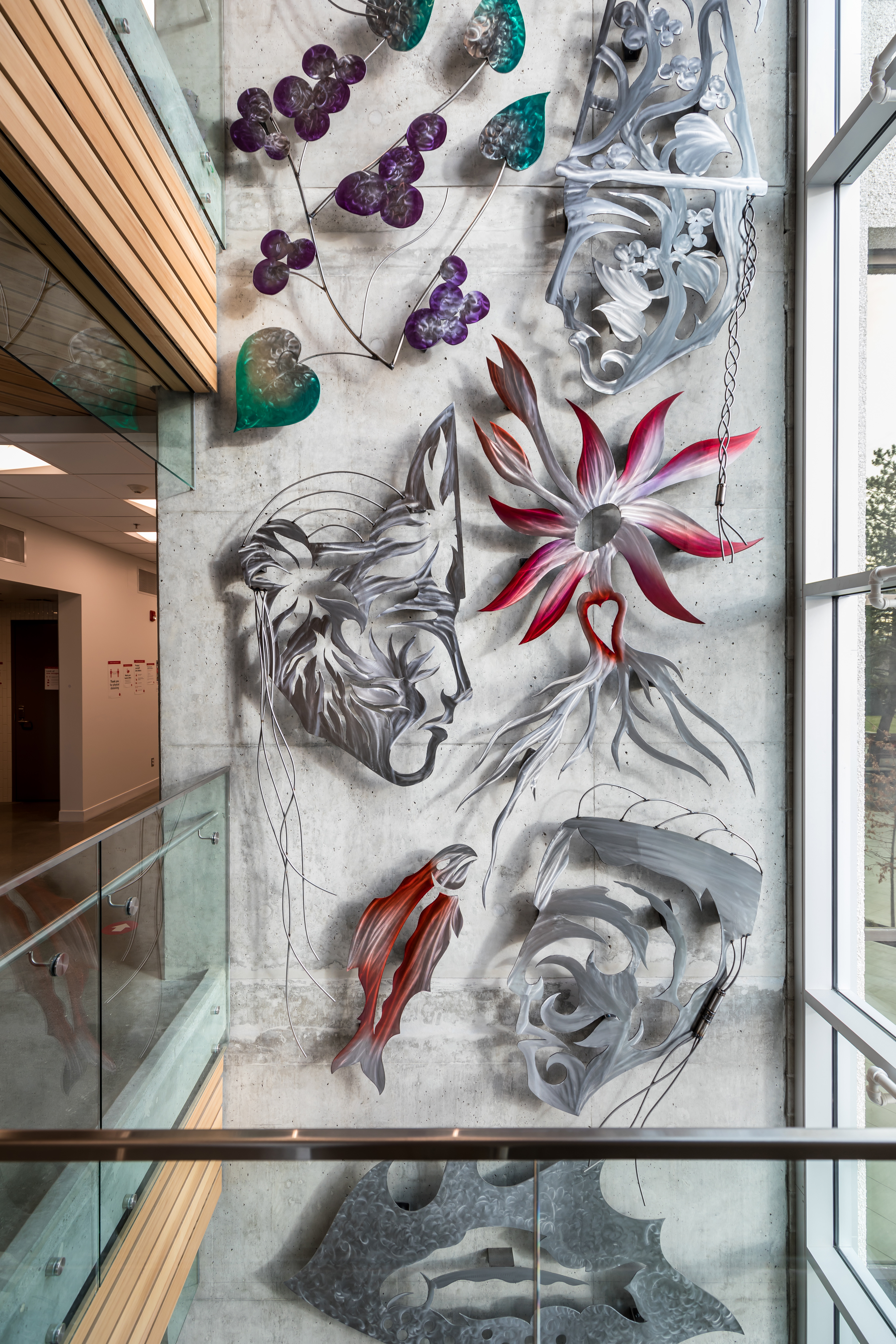 Okanagan College Health Building sculptures