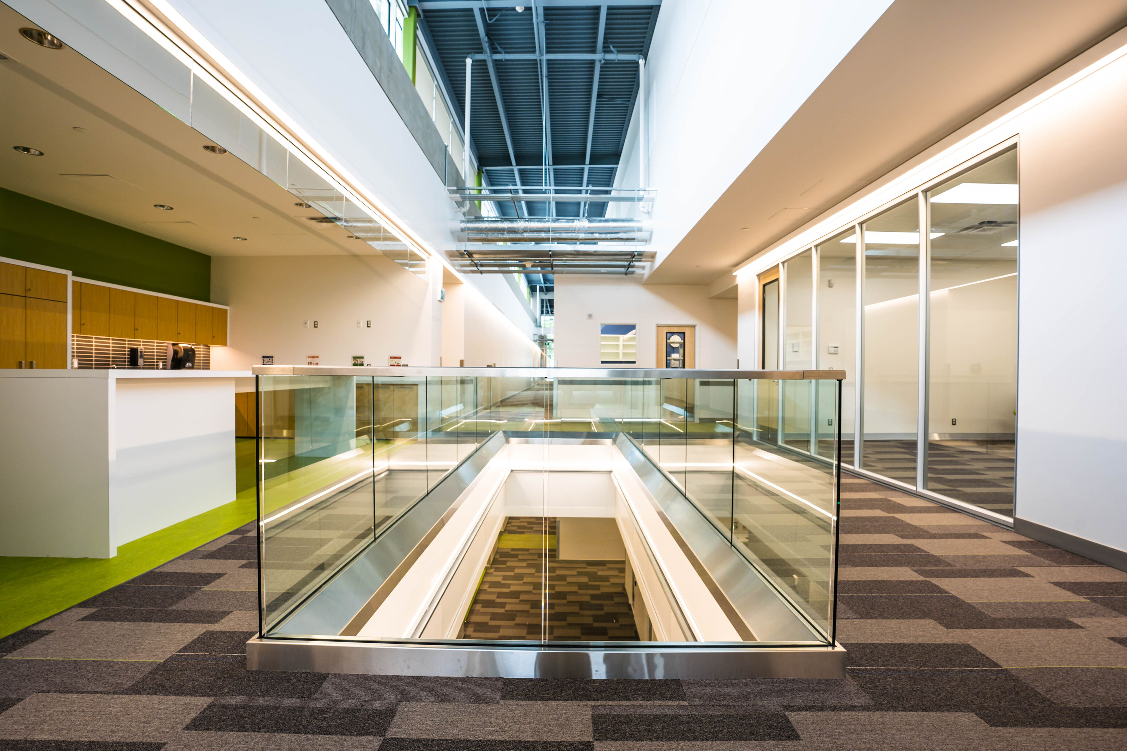 RCMP E Division HQ Building D interior showing hallway