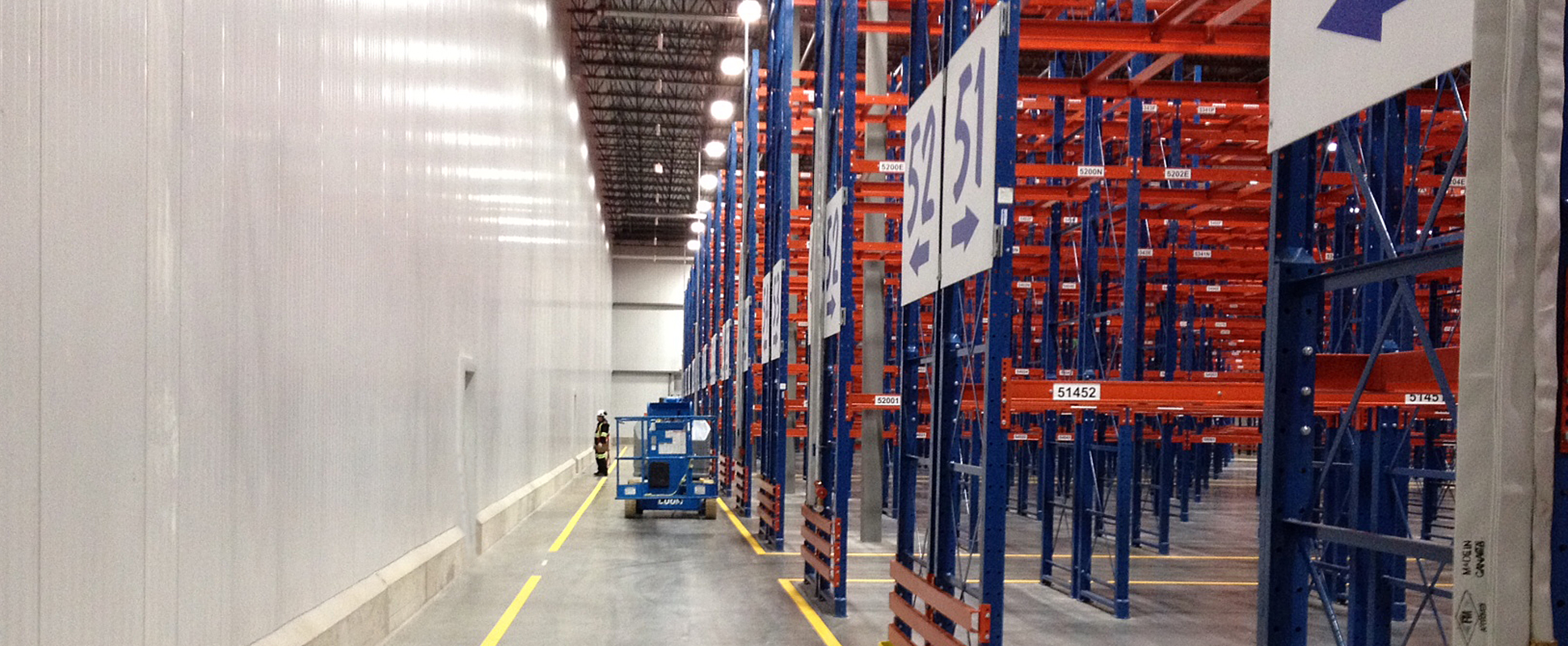Safeway Refrigerated Warehouse interior showing shelving 