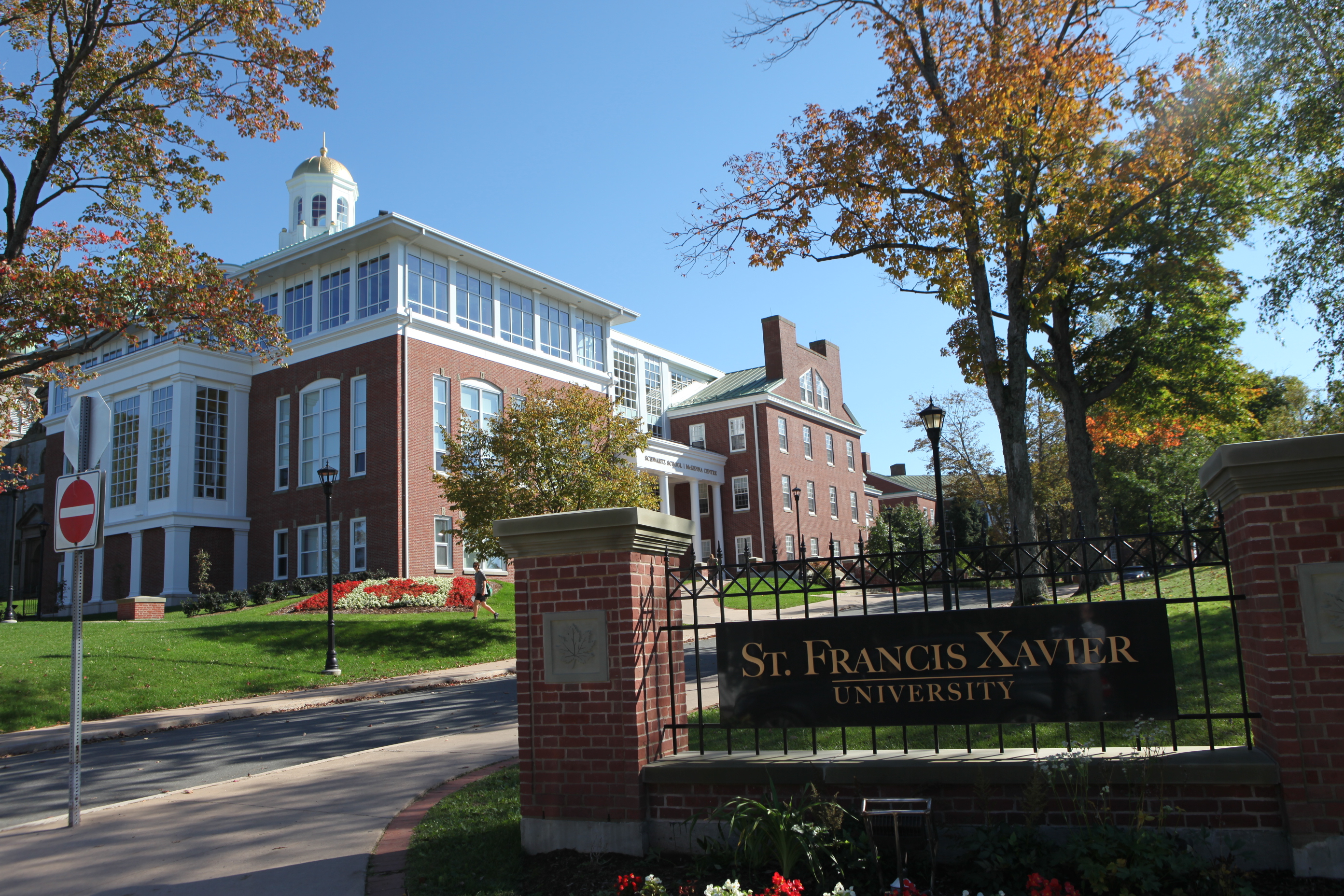 St. FX Varsity Residences with university signage