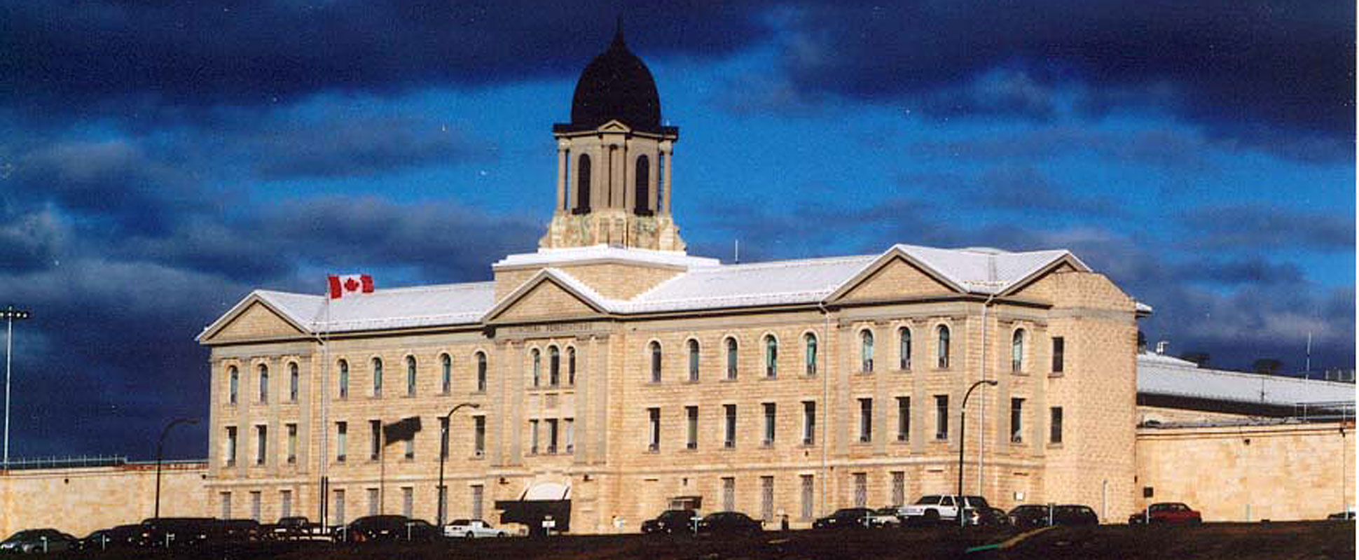 Stony Mountain Institute exterior showing building facade and clock tower