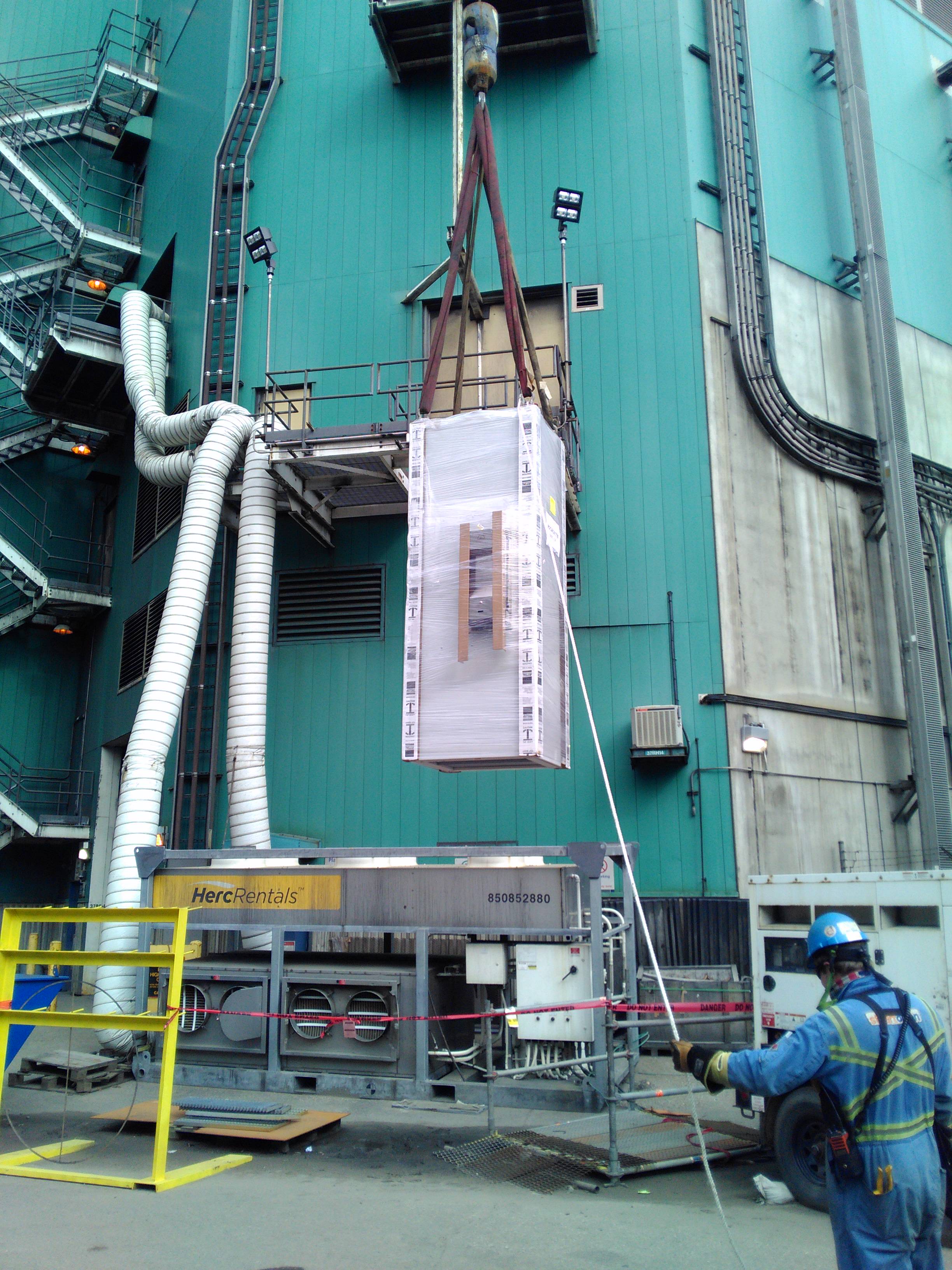 Object being lifted in air