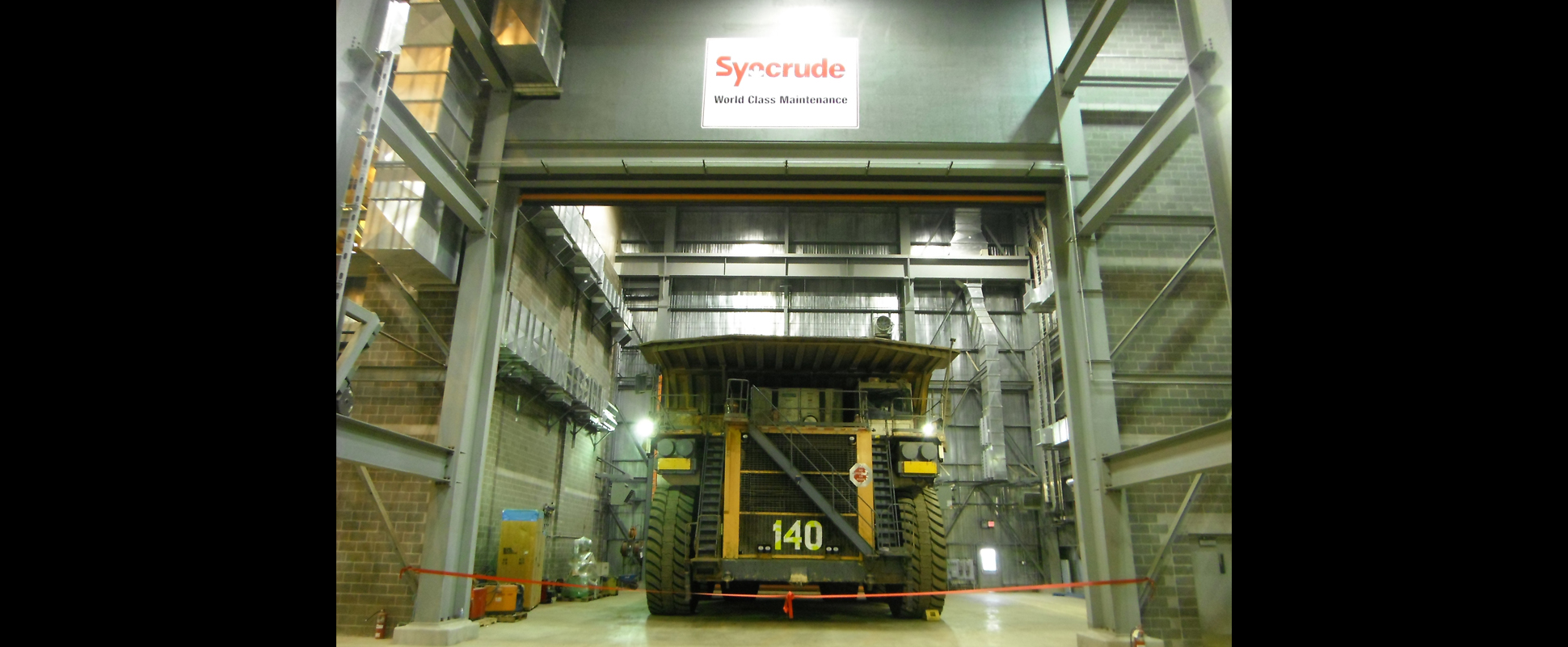 Interior of truck maintenance shop