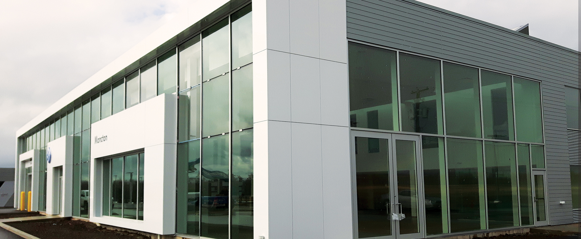 Close up of the exterior of the Volkswagen and Audi Terminal