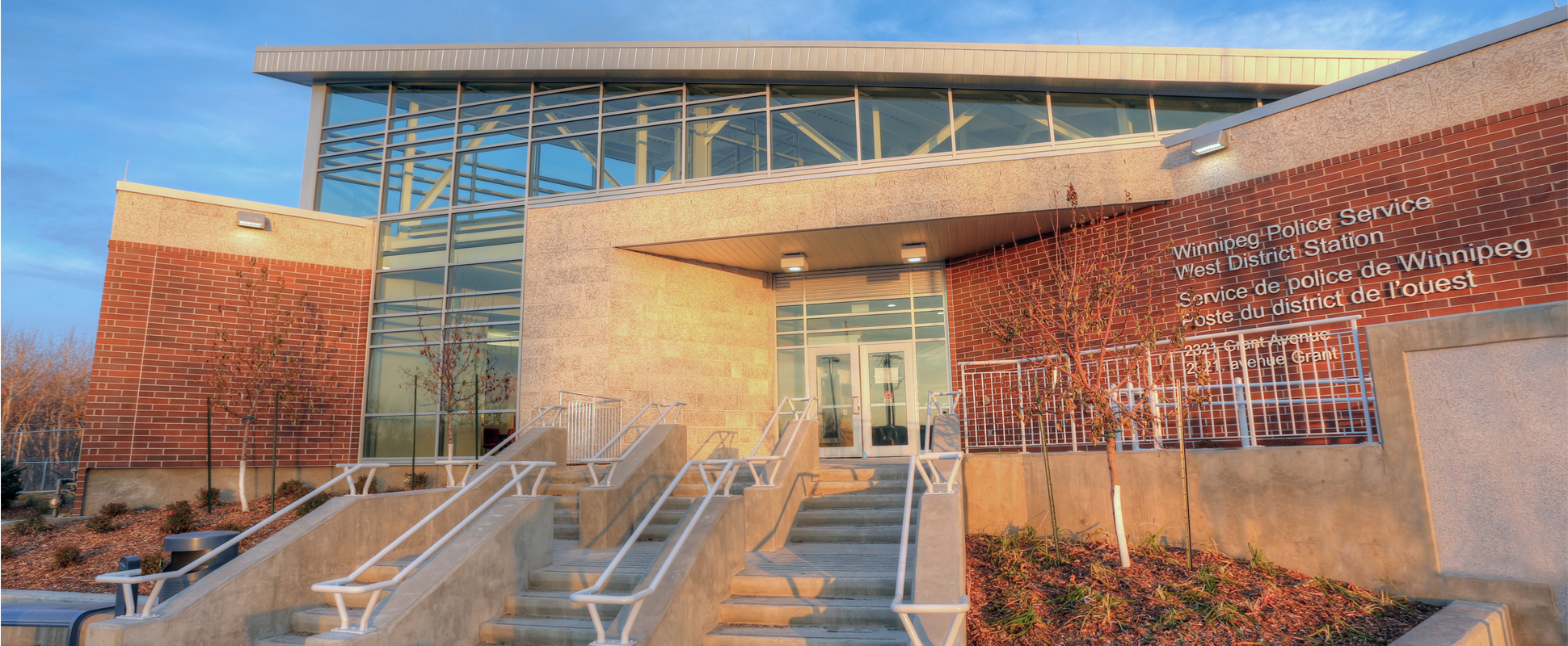 Exterior view of the Winnipeg Police Service West District Station