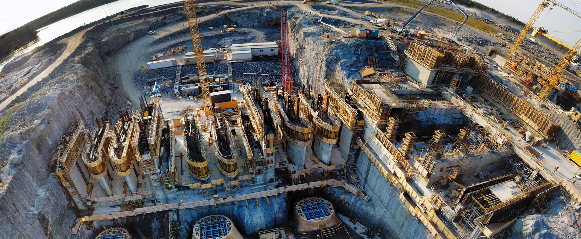 Aerial view of the Wuskwatim Generating Station